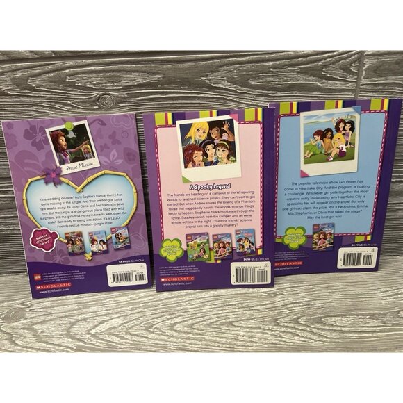 Lego Friends Chapter Books Set of 3 Scholastic Paperbacks Girl Power Jungle - Picture 5 of 9